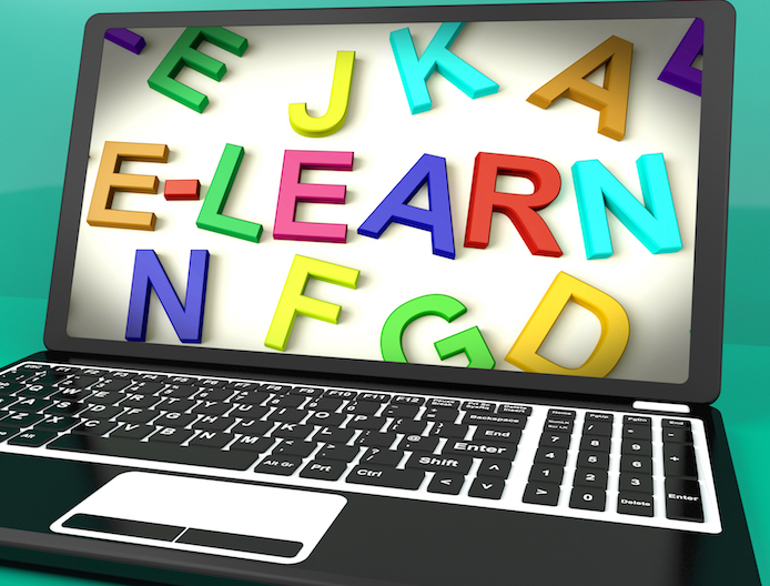 Learn Message On Computer Screen Showing Online Education