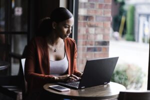 woman at computer